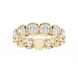 Tess Cushion Lab Grown Diamond Bezel Eternity Band