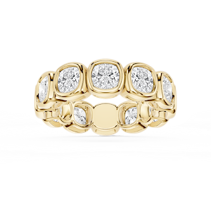 Tess Cushion Lab Grown Diamond Bezel Eternity Band