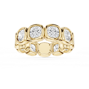 Tess Cushion Lab Grown Diamond Bezel Eternity Band