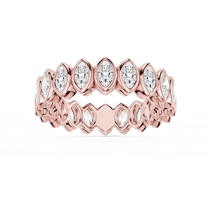 Tess Marquise Lab Grown Diamond Bezel Eternity Band