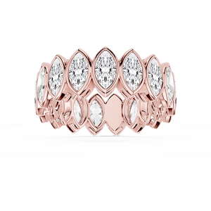 Tess Marquise Lab Grown Diamond Bezel Eternity Band
