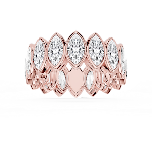 Tess Marquise Lab Grown Diamond Bezel Eternity Band