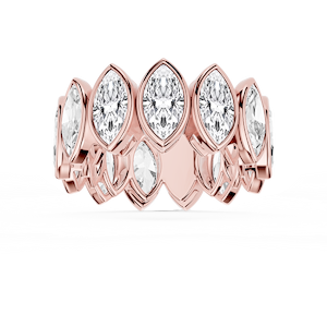 Tess Marquise Lab Grown Diamond Bezel Eternity Band