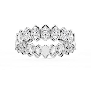 Tess Marquise Lab Grown Diamond Bezel Eternity Band