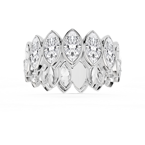 Tess Marquise Lab Grown Diamond Bezel Eternity Band