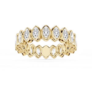 Tess Marquise Lab Grown Diamond Bezel Eternity Band