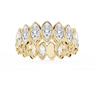 Tess Marquise Lab Grown Diamond Bezel Eternity Band
