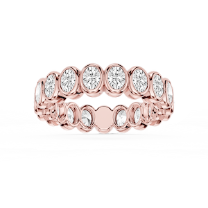 Tess Oval Lab Grown Diamond Bezel Eternity Band