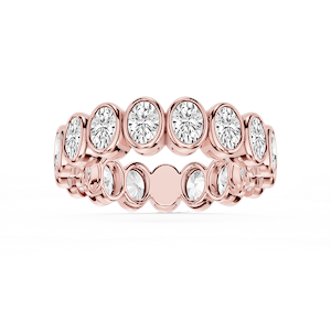 Tess Oval Lab Grown Diamond Bezel Eternity Band