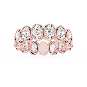 Tess Oval Lab Grown Diamond Bezel Eternity Band