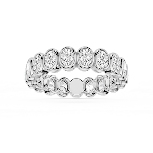 Tess Oval Lab Grown Diamond Bezel Eternity Band