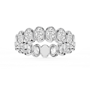Tess Oval Lab Grown Diamond Bezel Eternity Band