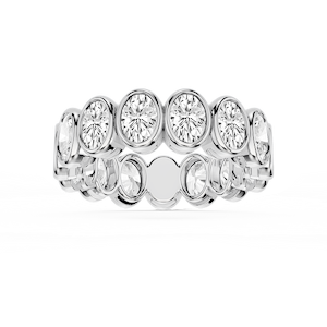 Tess Oval Lab Grown Diamond Bezel Eternity Band