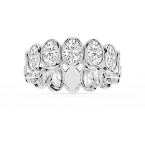 Tess Oval Lab Grown Diamond Bezel Eternity Band