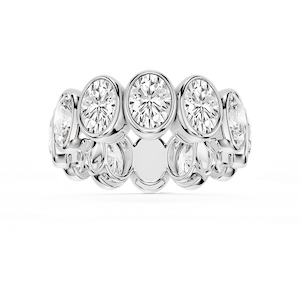 Tess Oval Lab Grown Diamond Bezel Eternity Band