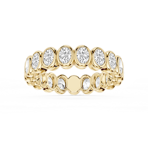 Tess Oval Lab Grown Diamond Bezel Eternity Band