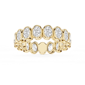 Tess Oval Lab Grown Diamond Bezel Eternity Band