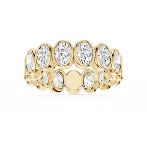 Tess Oval Lab Grown Diamond Bezel Eternity Band