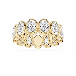 Tess Oval Lab Grown Diamond Bezel Eternity Band