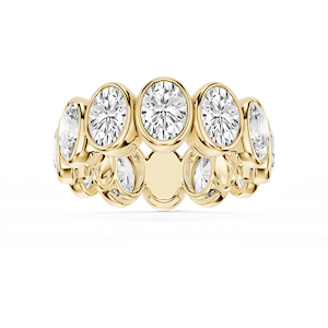 Tess Oval Lab Grown Diamond Bezel Eternity Band