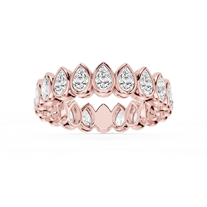 Tess Pear Lab Grown Diamond Bezel Eternity Band