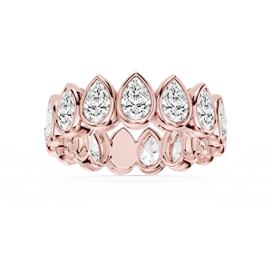 Tess Pear Lab Grown Diamond Bezel Eternity Band