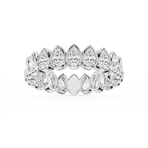 Tess Pear Lab Grown Diamond Bezel Eternity Band
