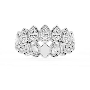 Tess Pear Lab Grown Diamond Bezel Eternity Band