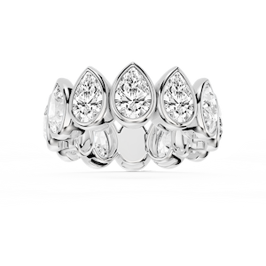 Tess Pear Lab Grown Diamond Bezel Eternity Band