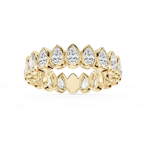 Tess Pear Lab Grown Diamond Bezel Eternity Band