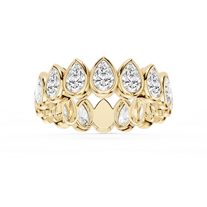 Tess Pear Lab Grown Diamond Bezel Eternity Band