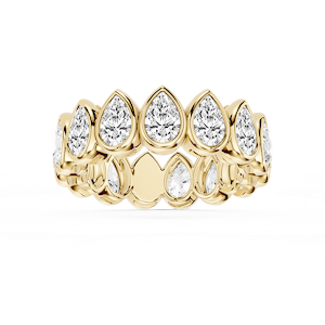 Tess Pear Lab Grown Diamond Bezel Eternity Band