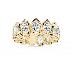 Tess Pear Lab Grown Diamond Bezel Eternity Band