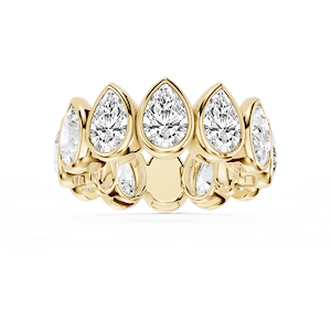 Tess Pear Lab Grown Diamond Bezel Eternity Band