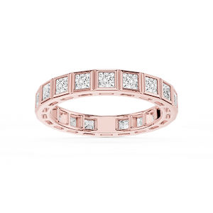 Tess Princess Lab Grown Diamond Bezel Eternity Band