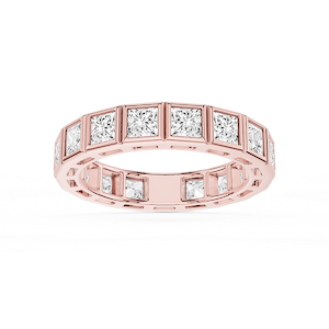 Tess Princess Lab Grown Diamond Bezel Eternity Band