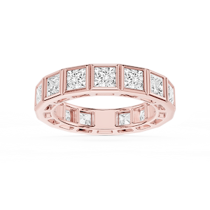 Tess Princess Lab Grown Diamond Bezel Eternity Band