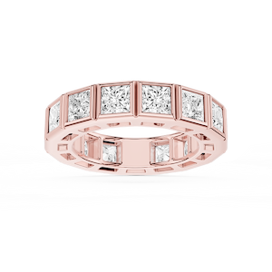 Tess Princess Lab Grown Diamond Bezel Eternity Band