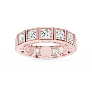 Tess Princess Lab Grown Diamond Bezel Eternity Band
