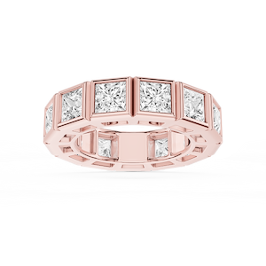 Tess Princess Lab Grown Diamond Bezel Eternity Band