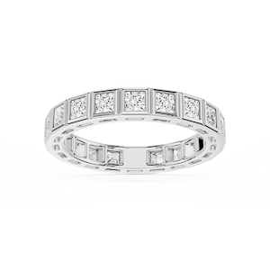 Tess Princess Lab Grown Diamond Bezel Eternity Band