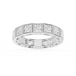 Tess Princess Lab Grown Diamond Bezel Eternity Band