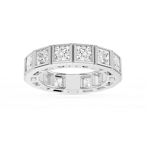 Tess Princess Lab Grown Diamond Bezel Eternity Band