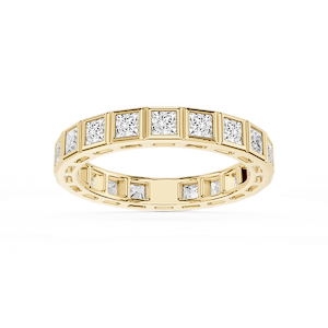 Tess Princess Lab Grown Diamond Bezel Eternity Band