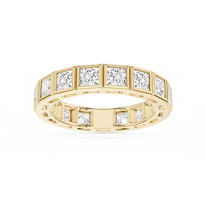 Tess Princess Lab Grown Diamond Bezel Eternity Band