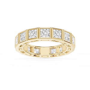Tess Princess Lab Grown Diamond Bezel Eternity Band