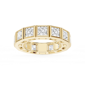Tess Princess Lab Grown Diamond Bezel Eternity Band