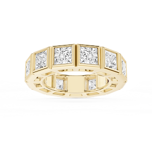 Tess Princess Lab Grown Diamond Bezel Eternity Band