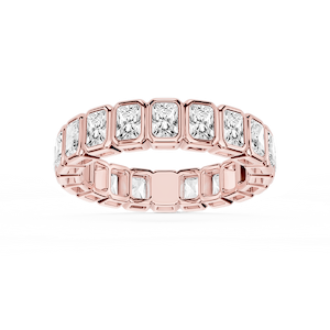 Tess Radiant Lab Grown Diamond Bezel Eternity Band