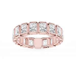 Tess Radiant Lab Grown Diamond Bezel Eternity Band